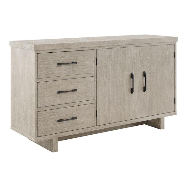 Furniture of America Bronin Natural Wood 60 in. Buffet Server with Drawers