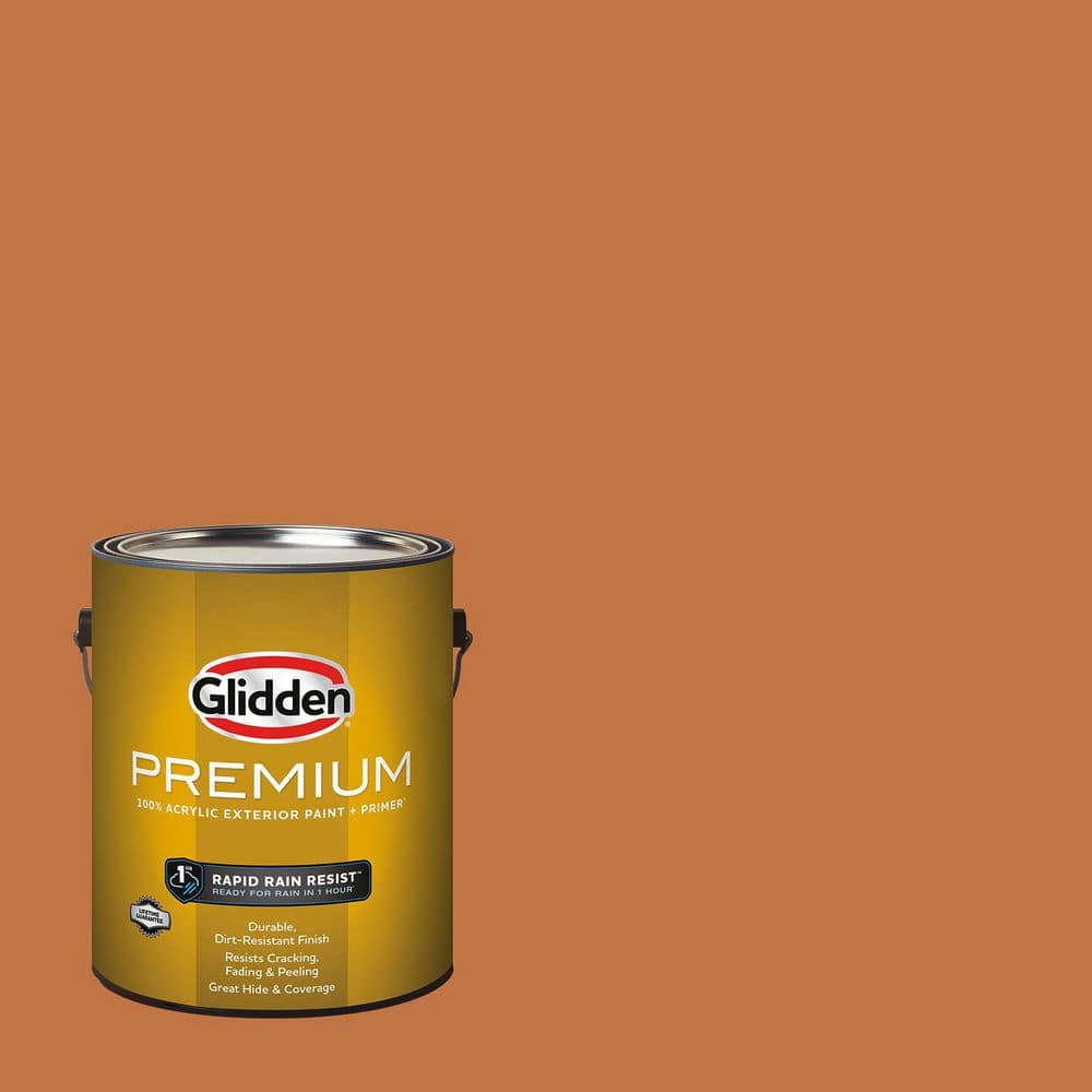 Glidden Premium 1 gal. PPG1200-6 Ginger Root Flat Exterior Latex