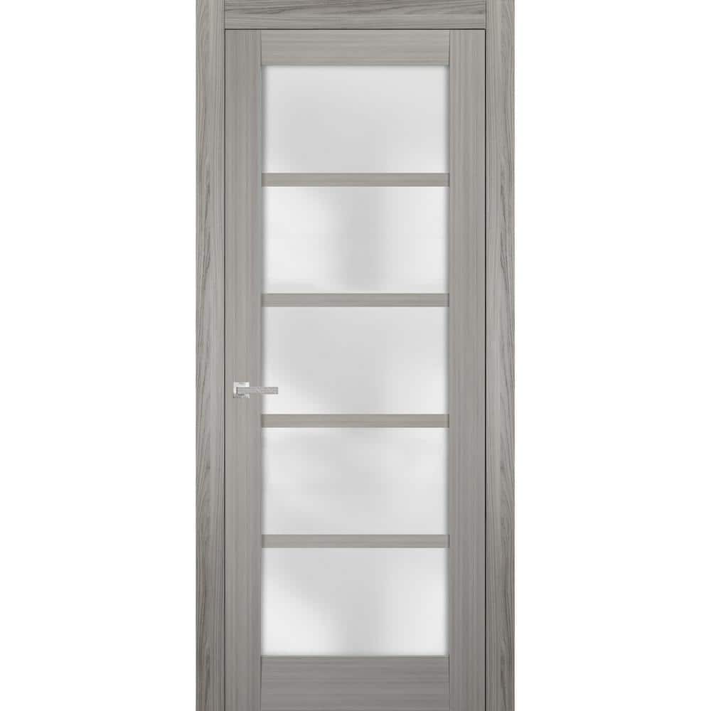 4002 42 in. x 96 in. Single Panel No Bore Frosted Glass Gray Finished Pine Wood Interior Door Slab price history on PriceWatchPro