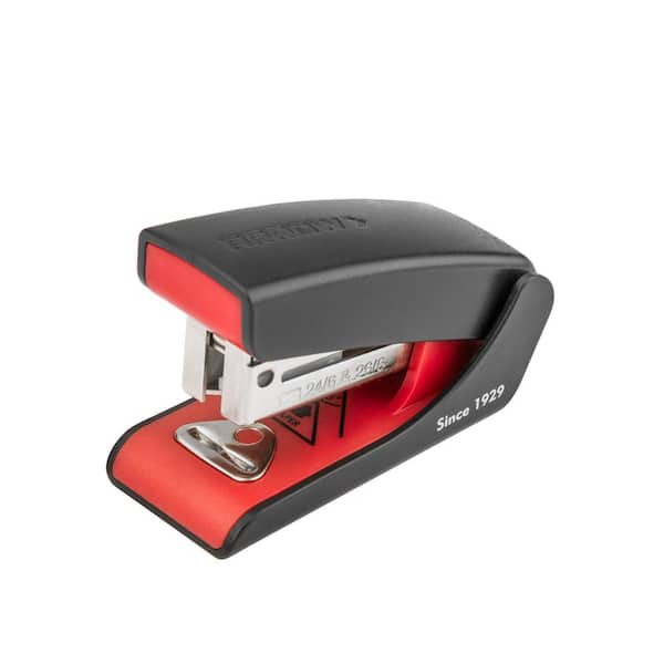 Arrow Mini Stapler, 20 Sheet Capacity, With Alignment Guide for Office, Home, Classroom, Black/Red