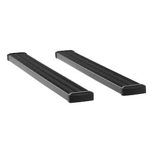 Grip Step Black Aluminum 78-In Wheel to Wheel Running Boards, Select Ford F-150 Regular Cab 6'6" Bed