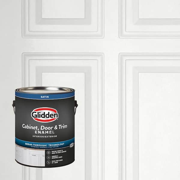 1 gal. PPG1001-1 Delicate White Satin Door, Trim & Cabinet Paint