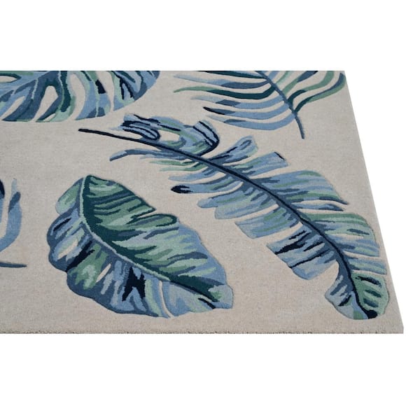Kai Ivory 5 ft. x 8 ft. Coastal and Contemporary Hand-Tufted Wool Area Rug
