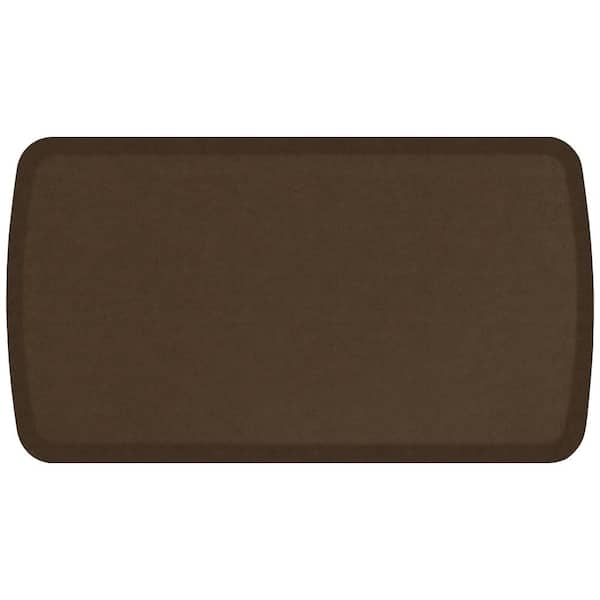 GelPro Elite Vintage Leather Rustic Brown 20 in. x 36 in. Comfort Kitchen Mat