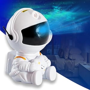 5.12 in. Astronaut Galaxy Projector Screen Star Nebula Ceiling LED Lamp with Remote Control in Start White