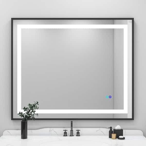 WOODSAM 48 in. W x 40 in. H Rectangular Alluminum Framed Anti Fog