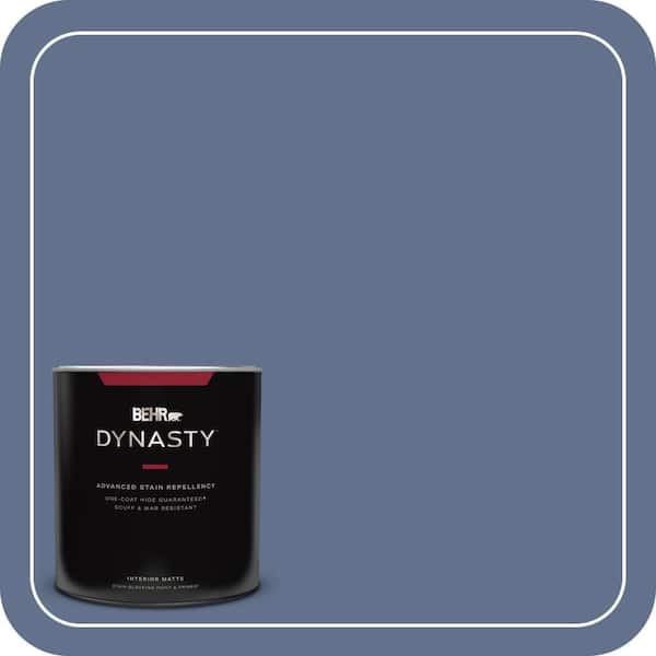 BEHR DYNASTY 1 qt. #600F-6 Atlantic Blue Matte Interior Stain-Blocking Paint and Primer