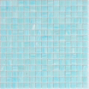 Celestial Glossy Light Opal Green 12 in. x 12 in. Glass Mosaic Wall and Floor Tile (20 sq. ft./case) (20-pack)