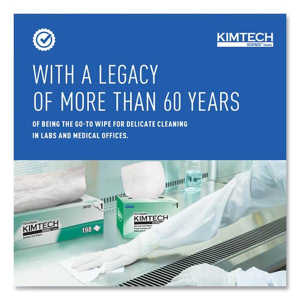 Kimtech Kimwipes Delicate Task Wipers, 1-Ply, 11-4/5 in. x 11-4/5