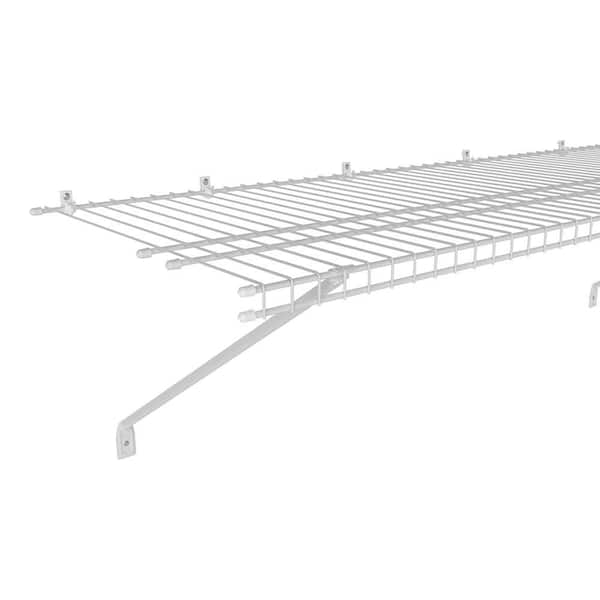 ClosetMaid SuperSlide 48 in. W x 12 in. D White Steel Wire Closet Shelf  with Closet Rod 5631 - The Home Depot