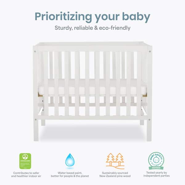 ミニベビーベッド メリー付き ミニクリブ mini crib ホワイト DaVinci Charlie 4-in-1 Convertible Mini Crib & Changer – DaVinci Baby
