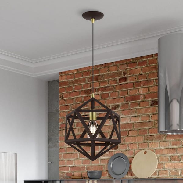 Livex Lighting Ashland 1-Light Bronze Island Pendant with Antique