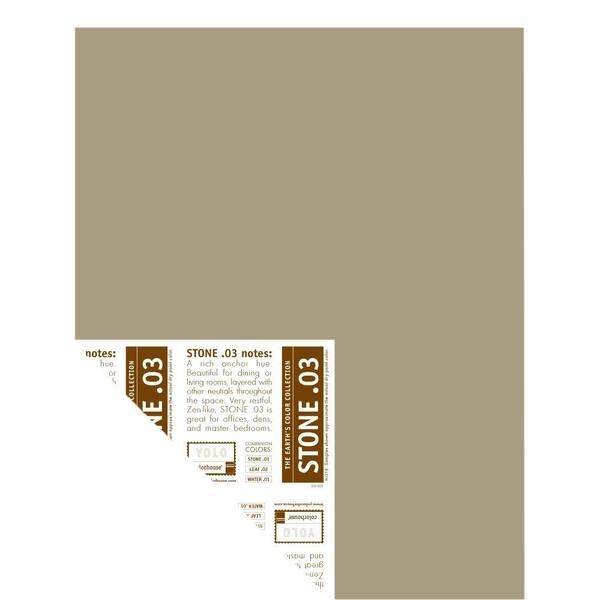YOLO Colorhouse 12 in. x 16 in. Stone .03 Pre-Painted Big Chip Sample