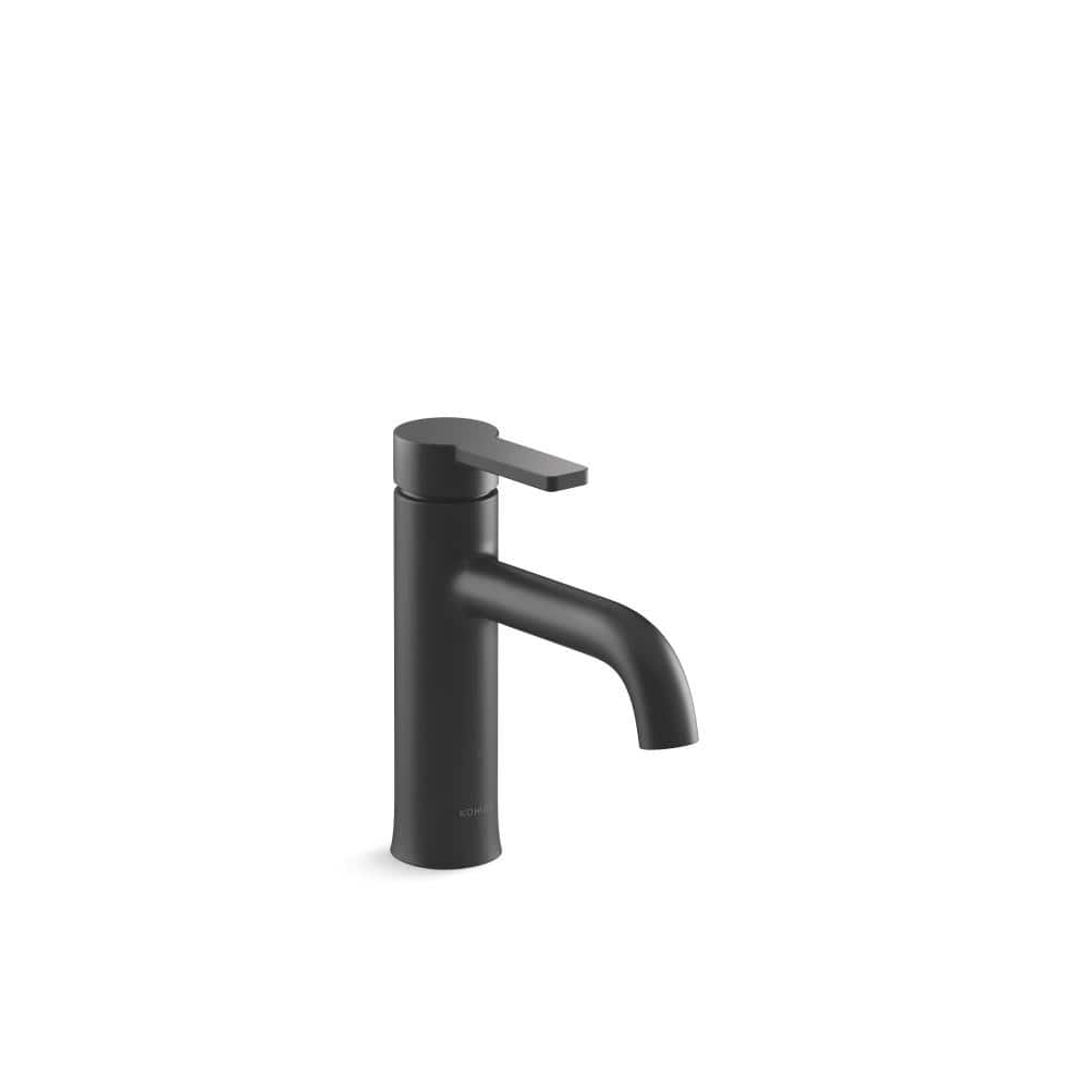 kohler-venza-single-handle-single-hole-bathroom-faucet-in-matte-black