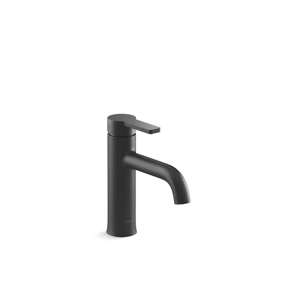 KOHLER Venza Single-Handle Single-Hole Bathroom Faucet in Matte Black