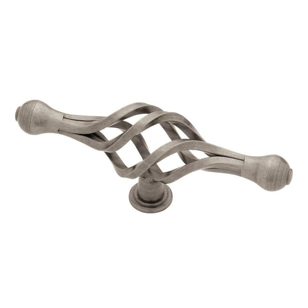 Liberty Birdcage 5-1/16 in. (129 mm) Antique Pewter Oval Cabinet Knob