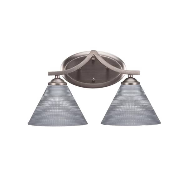 Unbranded Cleveland 15.75 in. 2-Light Graphite Vanity Light