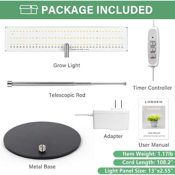 Vrbgify Full Spectrum LED Plant Grow Light for Indoor Plants with