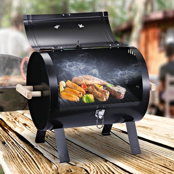 forslag ugunstige uophørlige Outsunny 20 in. Portable Outdoor Camping Charcoal Barbecue Grill in Black  with Wooden Handles and Air Circulation 846-056 - The Home Depot