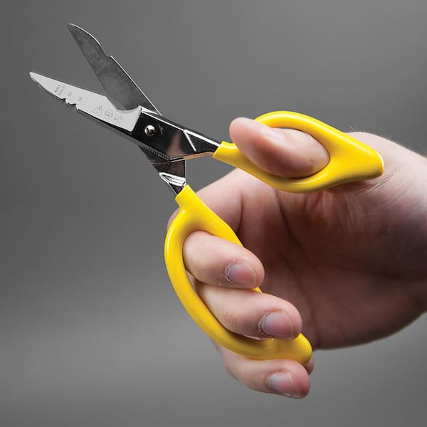 Electrical Scissors with Stripping Notches and Combination Knife and  Scissors Sharpener Tool Set