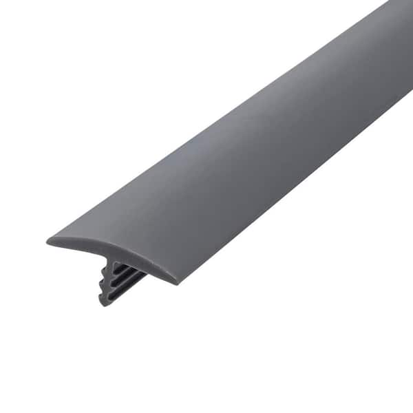 Outwater 13/16 in. Storm Grey Flexible Polyethylene Center Barb Hobbyist Pack Bumper Tee Moulding Edging 25 ft. long Coil