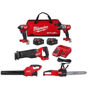 M18 FUEL 18V Lithium-Ion Brushless Cordless Combo Kit (3-Tool) with M18 FUEL Chainsaw and Blower