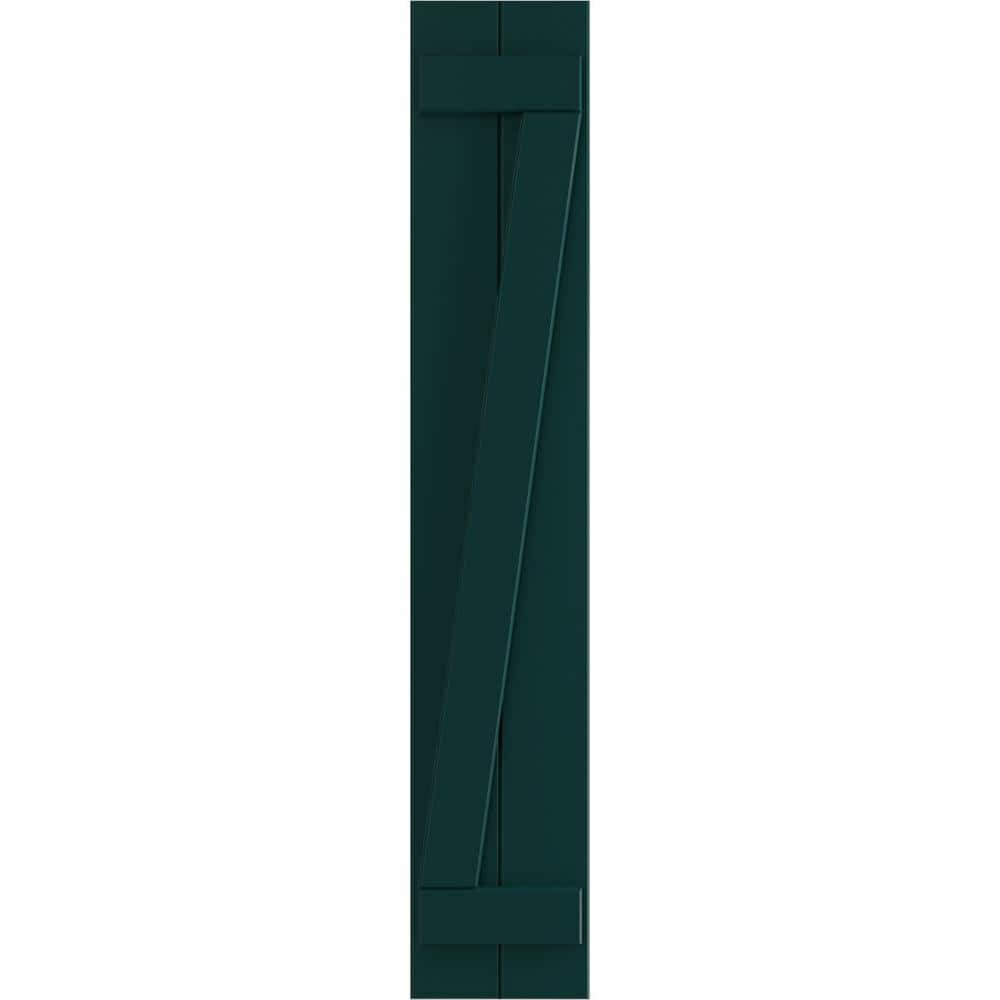 10-3/4 in. x 66 in. True Fit PVC 2-Board Joined Board and Batten Shutters with Z-Bar Pair in Thermal Green price history on PriceWatchPro