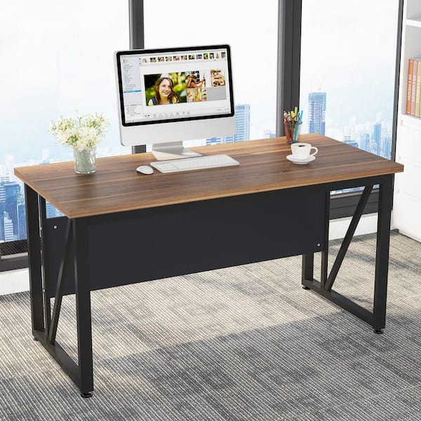 Tribesigns 55 / 63 L-Shaped Executive Desk with Storage Shelves and Mobile File Cabinet