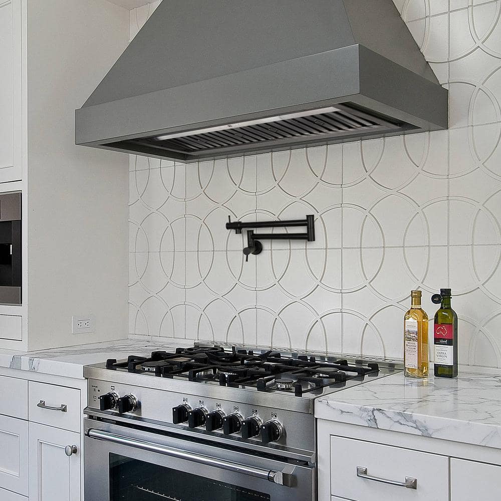 36 Inch Stainless Steel Insert Range Hood with LED Lights