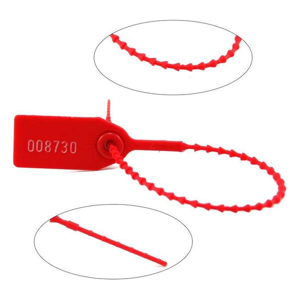 100 Numbered Plastic Security Seals Tamper Proof Tags Pull Ties Secure Anti Tamper Seals Self Lockingwhite