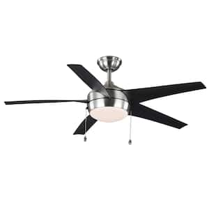 Windward 52 in. Indoor Brushed Nickel Ceiling Fan with Light