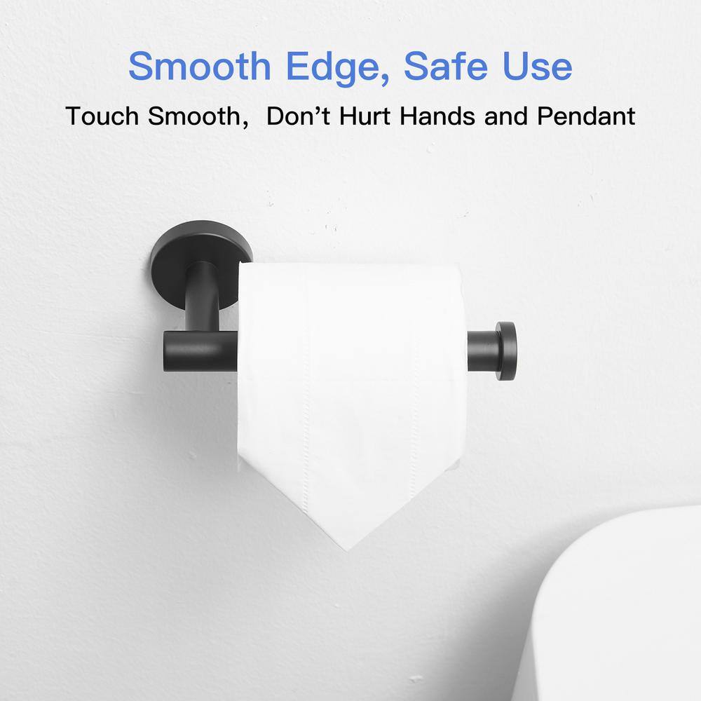 Matte Black Stainless Steel Wall Mounted Toilet Paper Holder