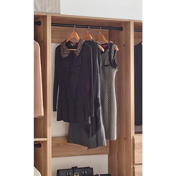 Klair Living Prosper 128 in. W Oak Tower System Freestanding-Shelf