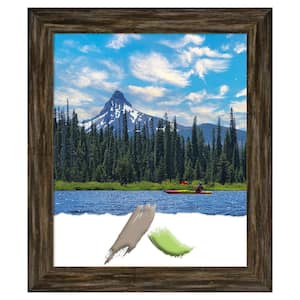 Fencepost Brown Narrow Wood Picture Frame Opening Size 20 x 24 in.