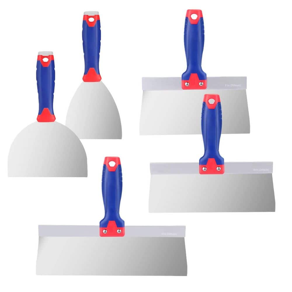 5 PCS Blue Stainless Steel Drywall Knife Set, Taping Knife Putty Knife with Different Sizes Blades for Drywall Repairing price history on PriceWatchPro