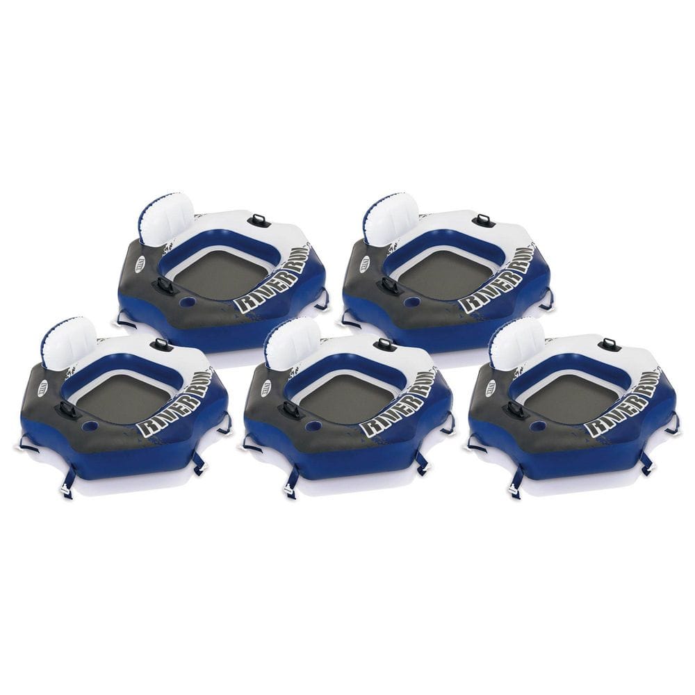 Intex 58854EP River Run Connect Lounge Inflatable Floating Water Tube (5-Pack)