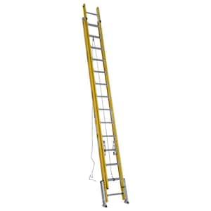28 ft. Fiberglass D-Rung Leveling Extension Ladder with 375 lb. Load Capacity Type IAA Duty Rating