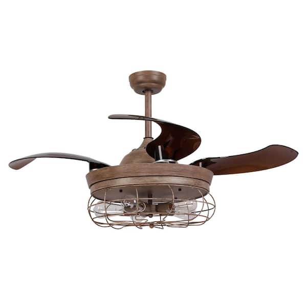 Parrot Uncle Benally 46 In Indoor Bronze Downrod Mount Retractable Ceiling Fan With Light Kit And Remote Control F4503wow110v Parrot Uncle Benally 46 In Indoor, Ceiling Fan Mounting Bracket Australia