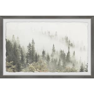 "Pine Trees and Fog" by Marmont Hill Framed Nature Art Print 16 in. x 24 in.