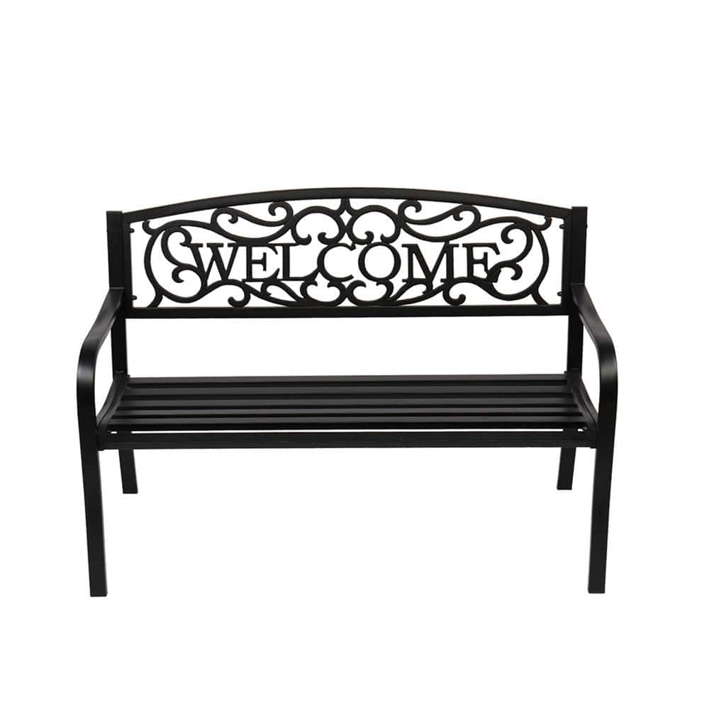 50 in. 3-Person Metal Outdoor Bench