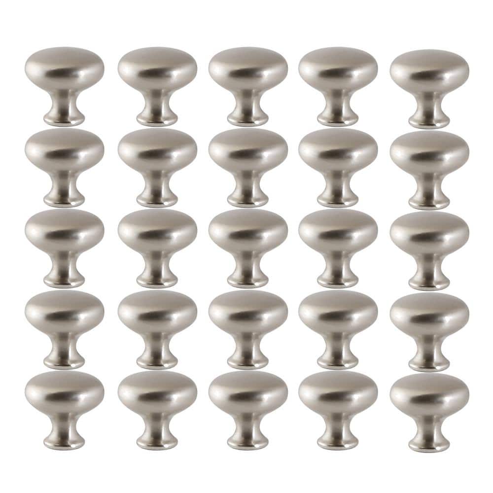 Design House Mushroom Knob 1-1/4 in. Satin Nickel Hardware