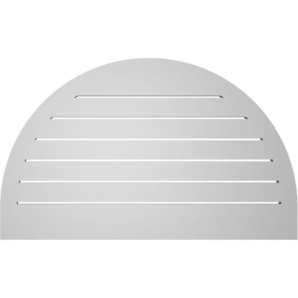 Classic 36"x22" Round Top PVC Gable Vent with Brickmould Sill Frame