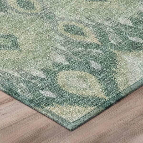 Chantille Machine Washable Indoor/Outdoor Abstract ACN3120 Green 10 ft. x 14 ft. Area Rug