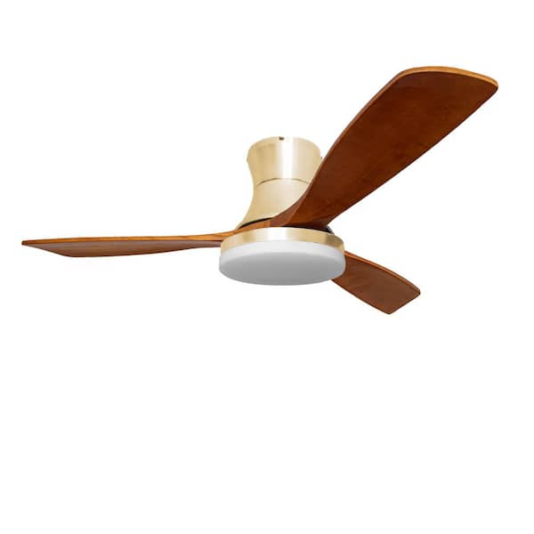 42 in. Smart Indoor Gold Ceiling Fan with 3-Colors LED Light and Dimmer and DC Reversible and APP/Remote Control