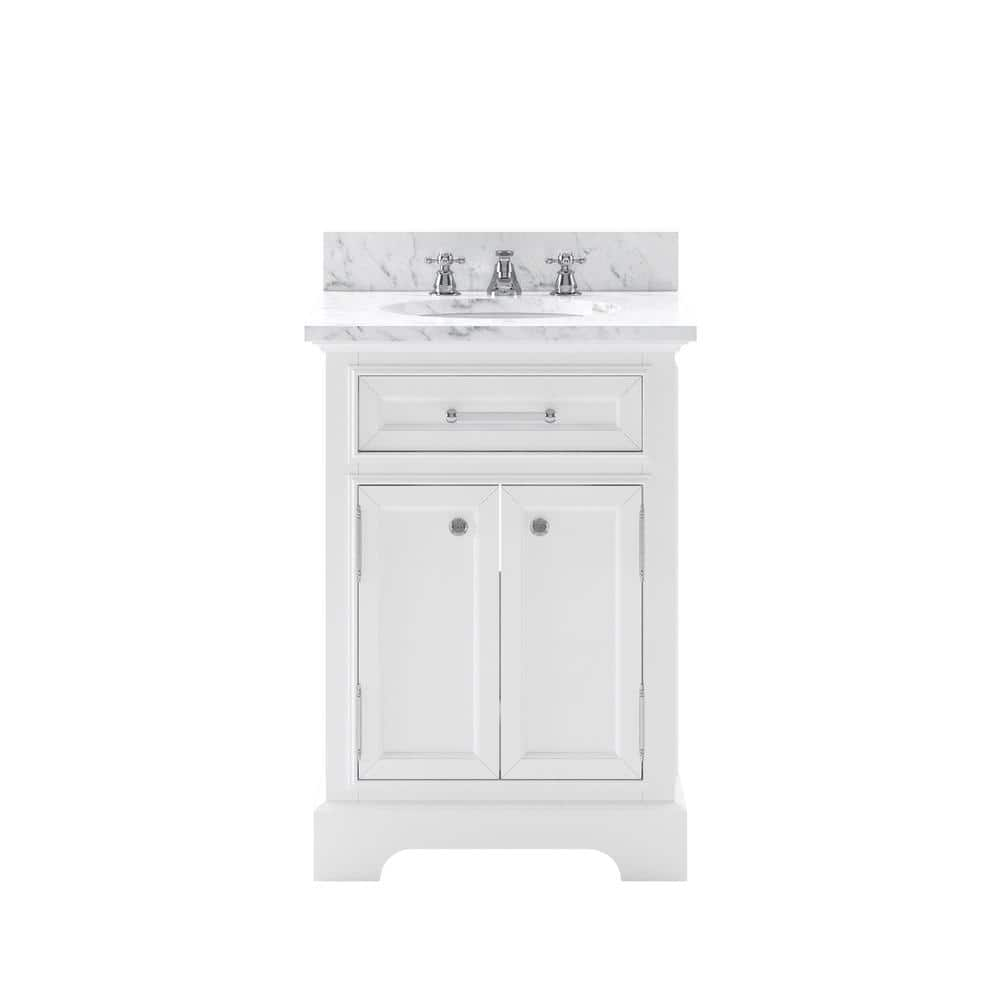 Water Creation 24 in. W x 22 in. D x 34 in. H Bath Vanity in White