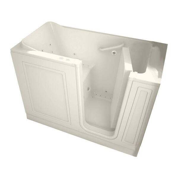 American Standard Acrylic Standard Series 51 in. x 26 in. Walk-In Whirlpool and Air Bath Tub with Quick Drain in Linen