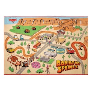 Radiator Springs Play Multi-Colored 5 ft. x 7 ft. Indoor Juvenile Area Rug