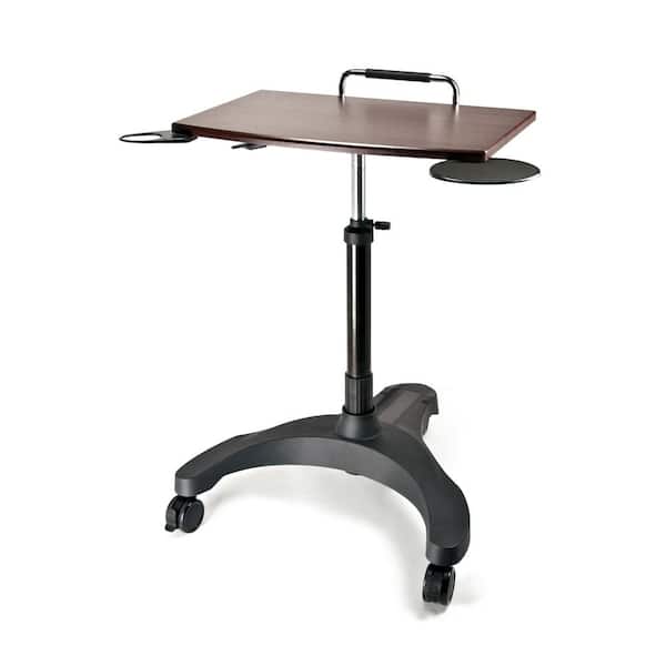 AIDATA U.S.A. 32.8 in. Rectangular Black/Brown Laptop Desks with Adjustable Height