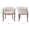 Merra Beige King Louis XVI Upholstery Dining Chair with Round Birch Backs  and Solid Rubberwood Legs HDC-DRBC-PD-BNHD-1 - The Home Depot