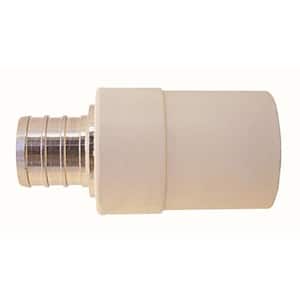 3/4 in. Chrome Plated Brass PEX-B Barb x CPVC CTS Transition Coupling
